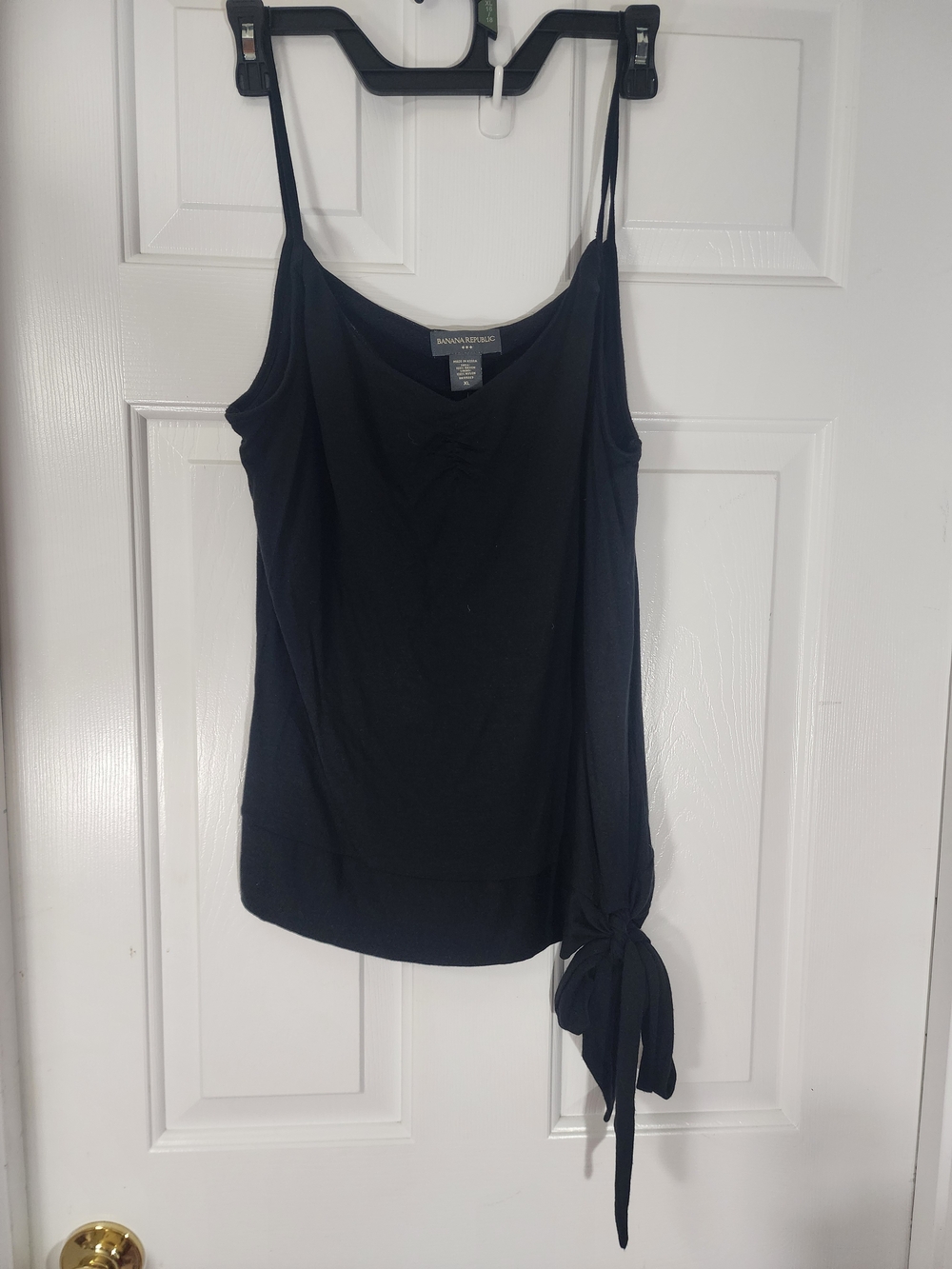 NWT - Vintage Banana Republic Black Spaghetti Strap Top w/ Side Tie Sz XL